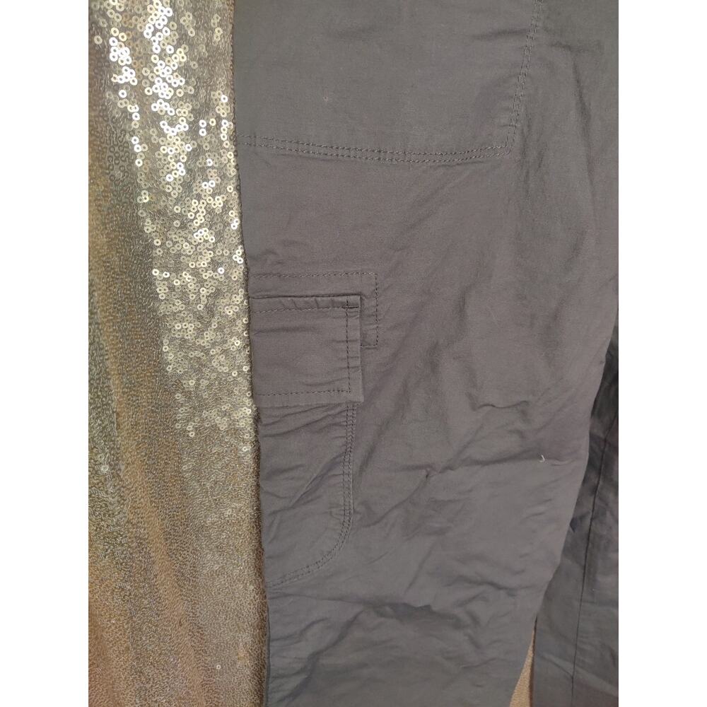 Social Standard By Sanctuary Washed Black Dark Gray Poplin Cargo Pants NWT M - Picture 10 of 10